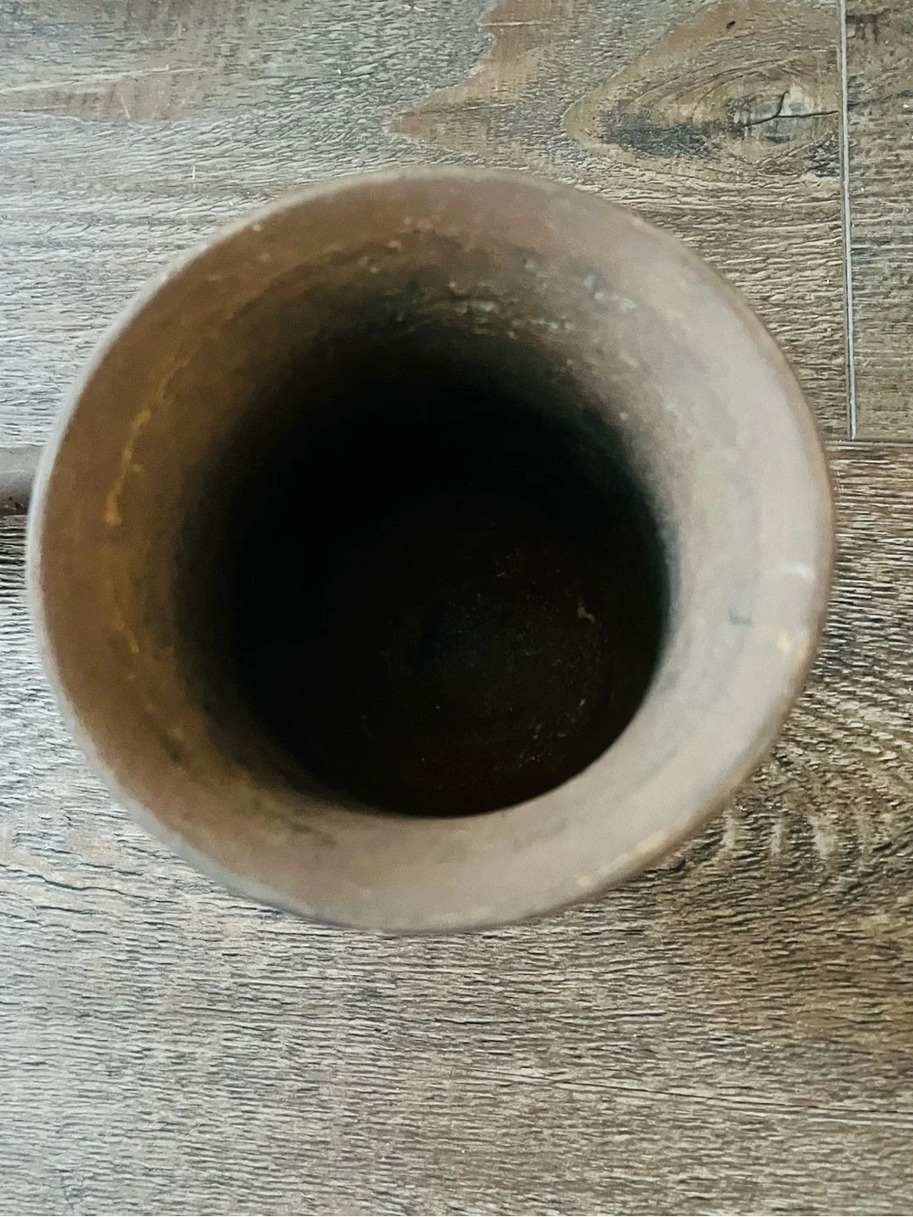 Rustic Brown Metal Mortar and Pestle - Home Kitchen